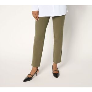 Women Control Women's Pants Sz M Tummy TUSHY LIFTER Slim Leg Green A667549